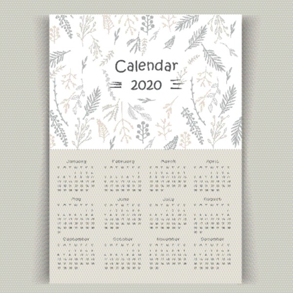 北欧风2020年日历