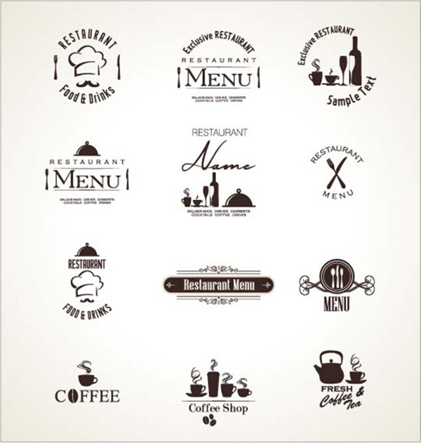 咖啡红酒菜单图标图片