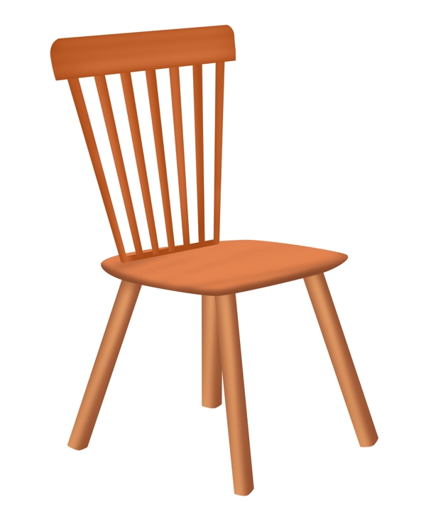 木头椅子家具插画