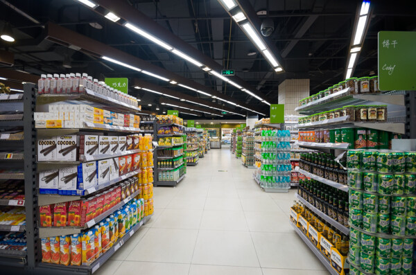 超市食物货架摄影