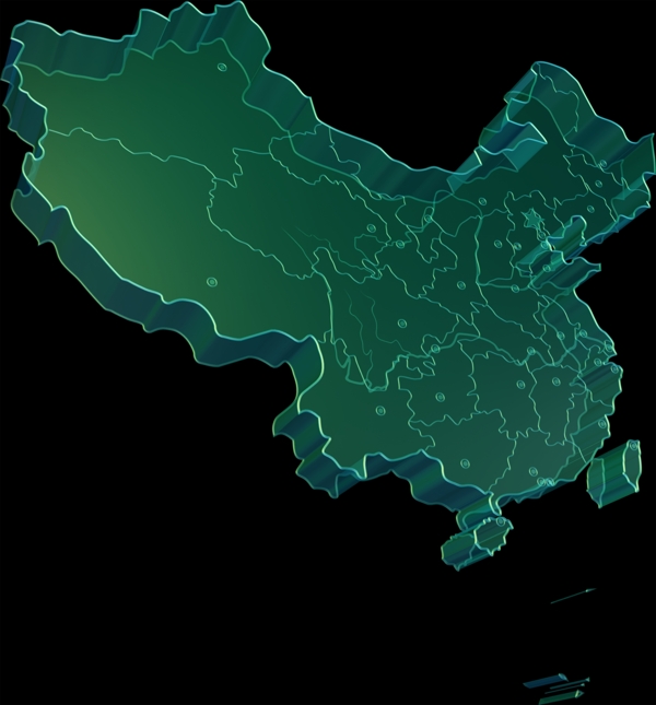 材质立体中国版块图图片