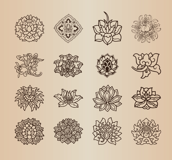 手绘植物花纹图片