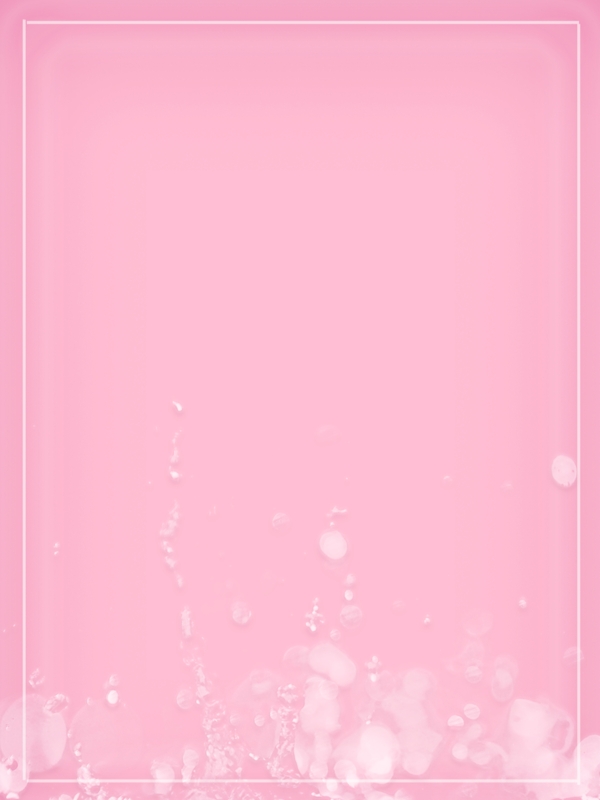 原创粉色水滴化妆品背景