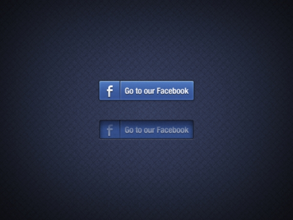 美味的蓝色facebook按钮设置PSD