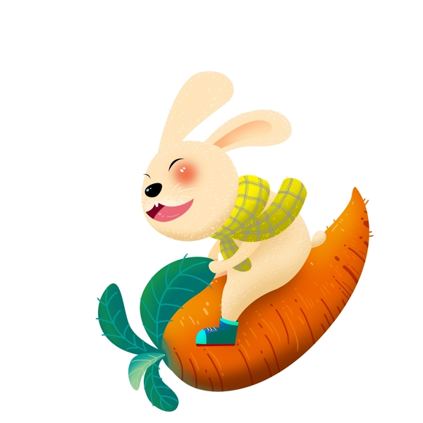 骑着萝卜的兔子设计