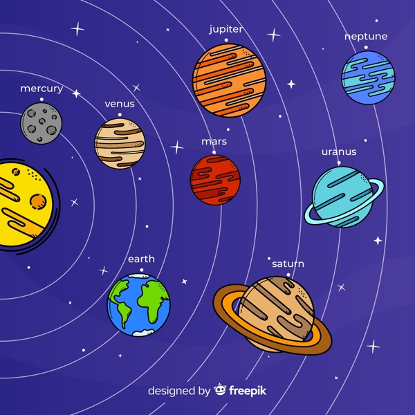 彩绘太阳系设计