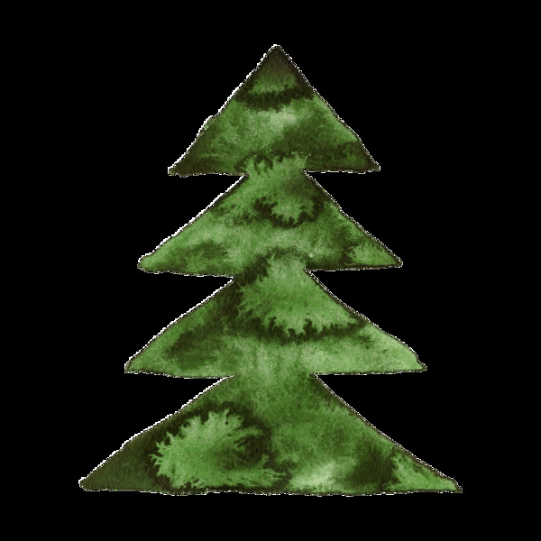 绿色渲染圣诞树圣诞节透明素材