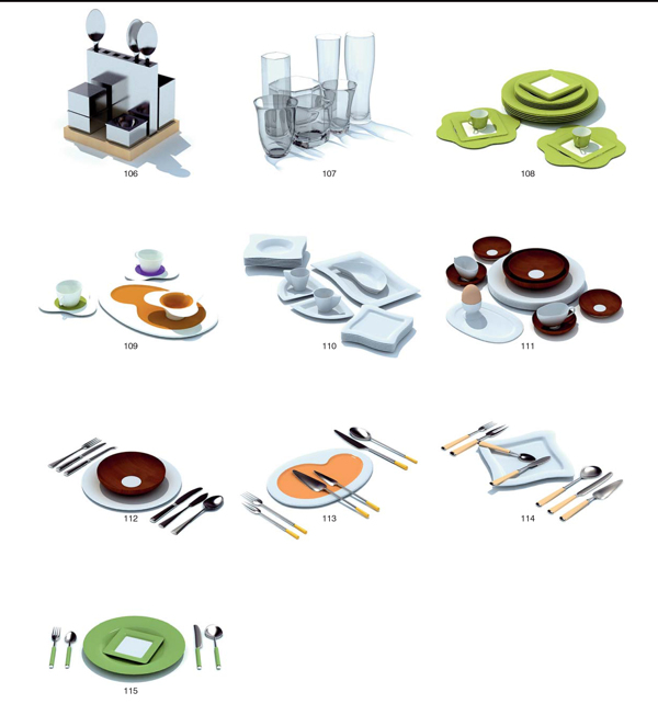 橱卫用具餐具橱卫3D模型素材