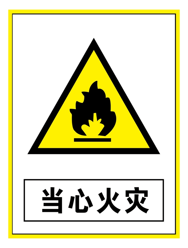 警示标志当心火灾