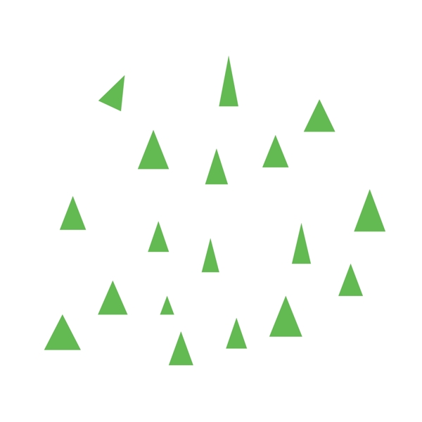 绿色三角形飞溅漂浮素材