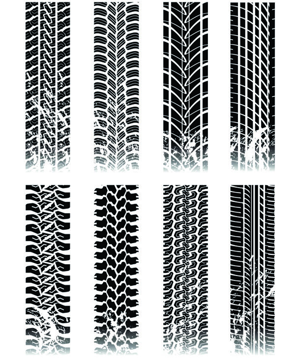 各种车轮印图片