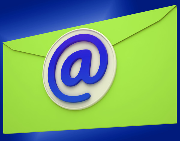 电子邮件图标显示电子邮件信件或接触