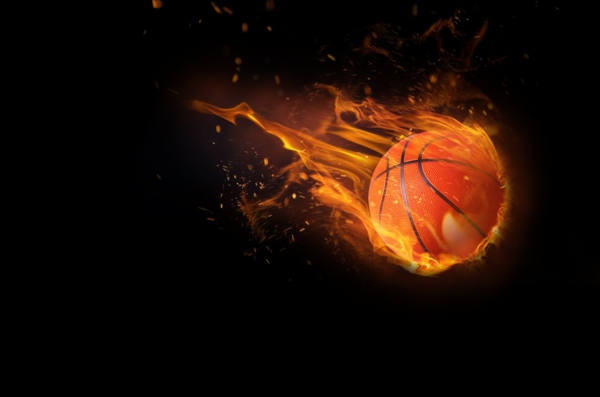充斥着火焰的篮球