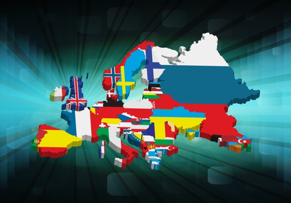 欧洲版块国家国旗图片