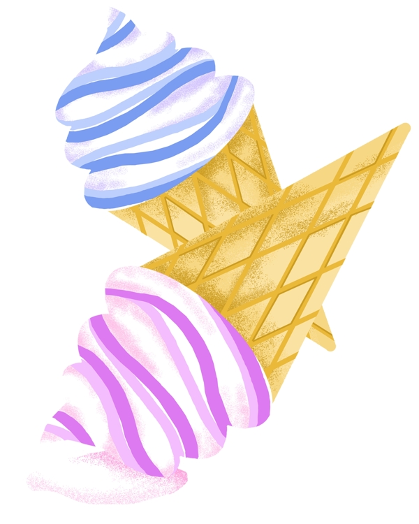 冰激凌的小吃插画