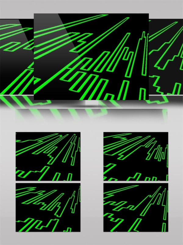 绿色曲折光束动态视频素材
