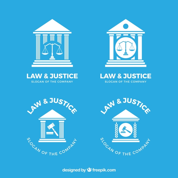 4款白色法律元素标志
