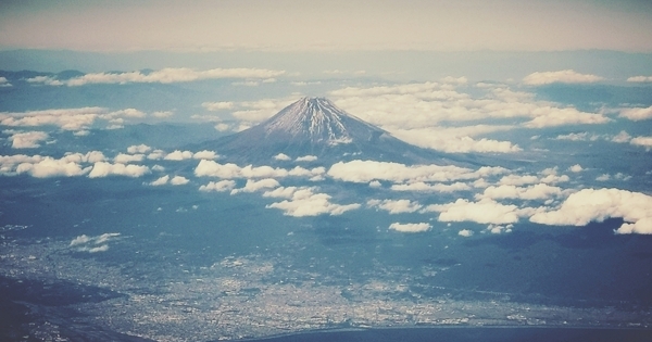 航拍日本富士山