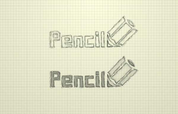 铅笔素描logo设计图片