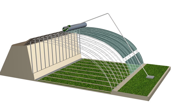 大棚结构日光温室图片