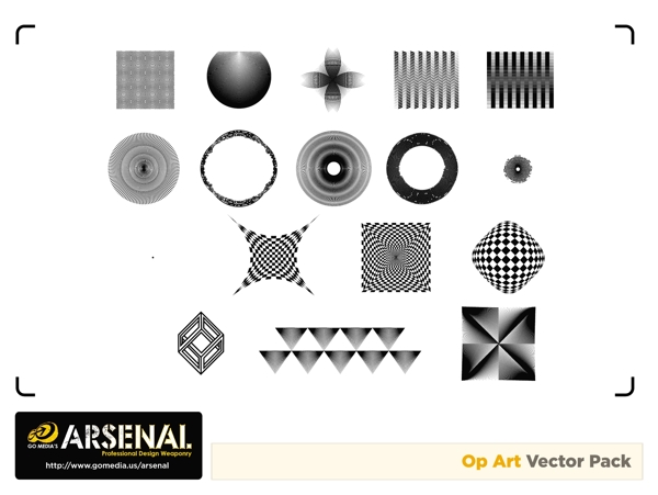 GoMedia出品的趋势矢量素材set15欧普艺术