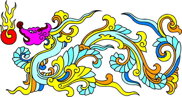 龙纹吉祥图案中国传统图案0020