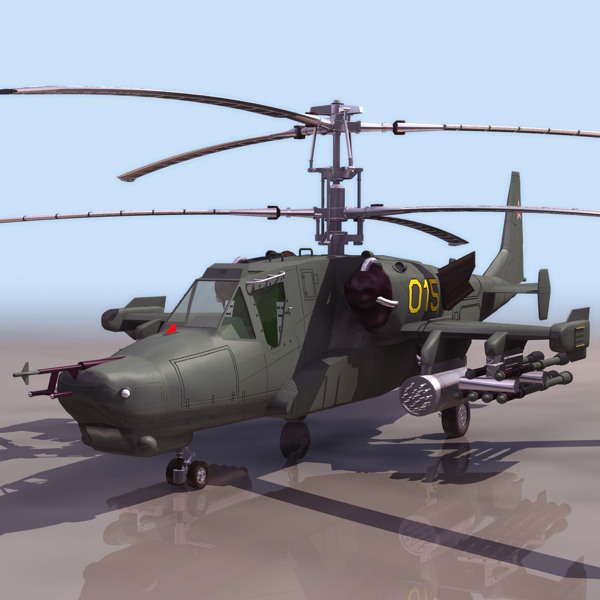 卡015噱头直升机带贴图