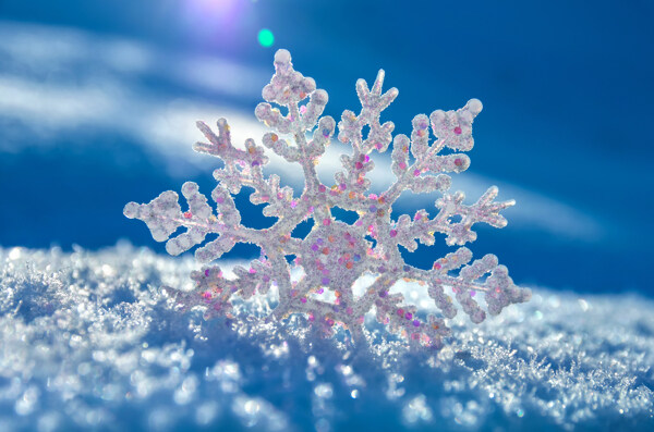 雪花蓝色背景图片