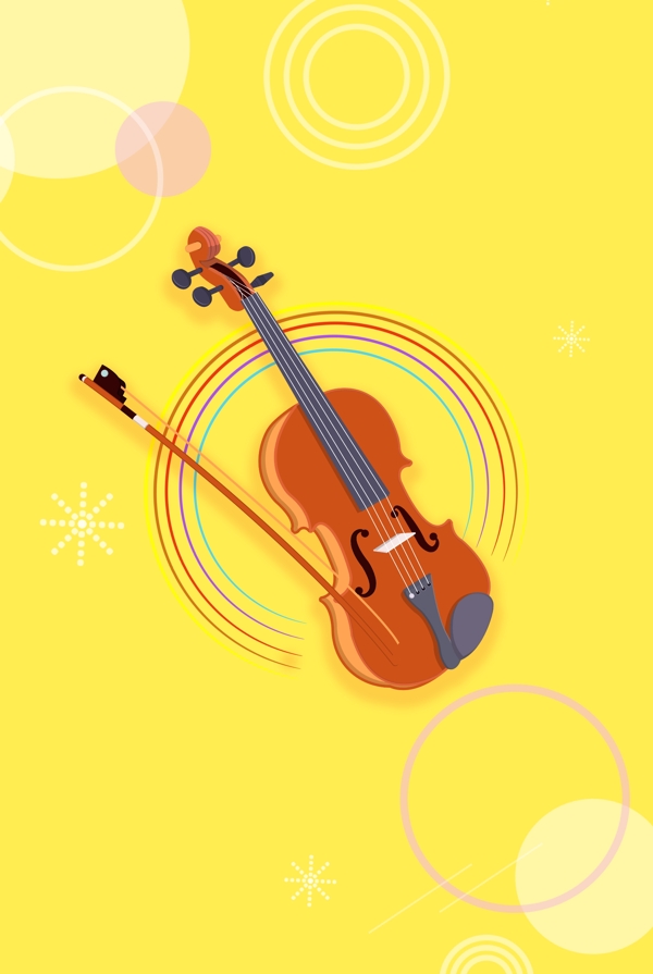 小提琴音乐演奏海报背景