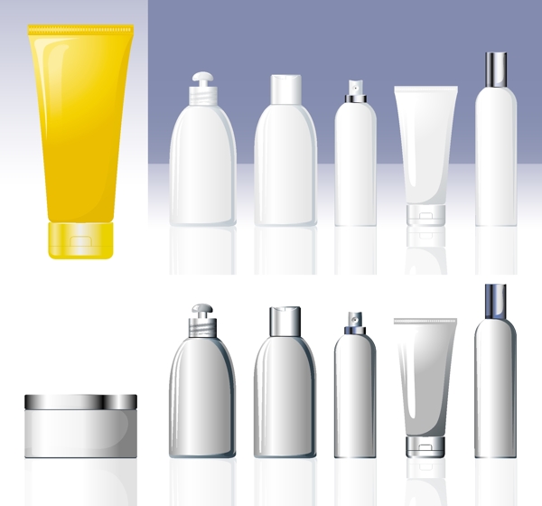 化妆品容器黄管白瓶
