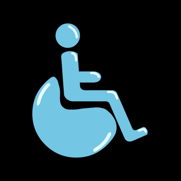 卡通残障人士标志