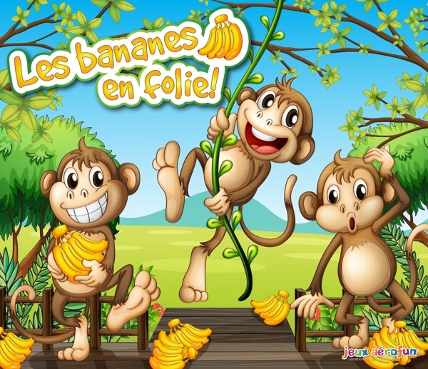 猴子香蕉图片