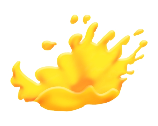 飞溅黄色果汁插画