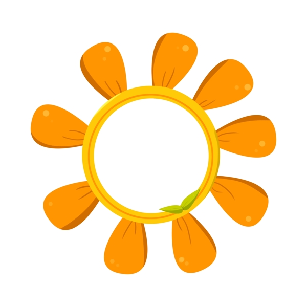 太阳花可爱的边框
