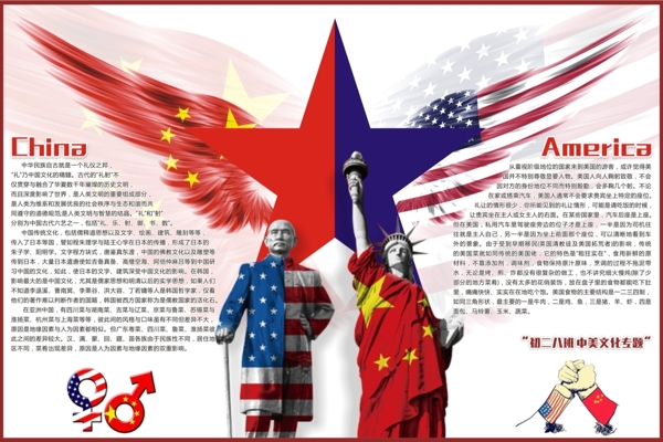 美国中国文化展板