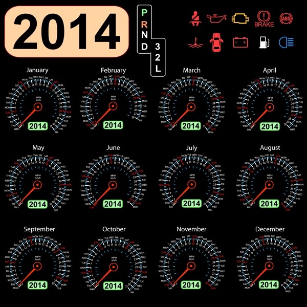 2014年日历图片