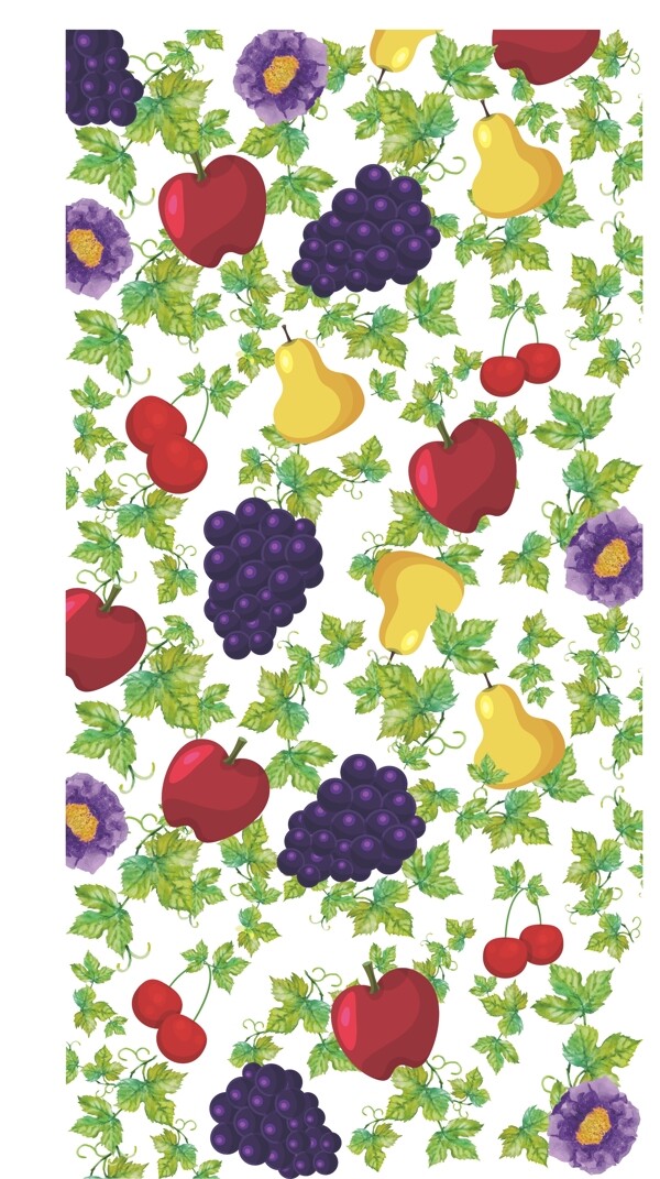 水彩水果图案设计素材