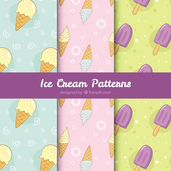 多色冰淇淋装饰图案