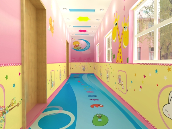 幼儿园粉色空间图片