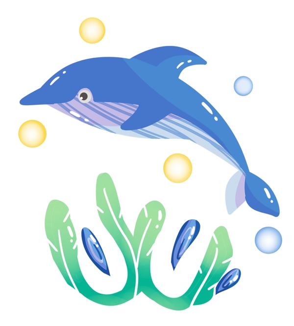 蓝色海豚水生物