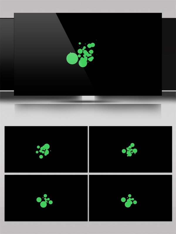 绿光小气泡视频素材