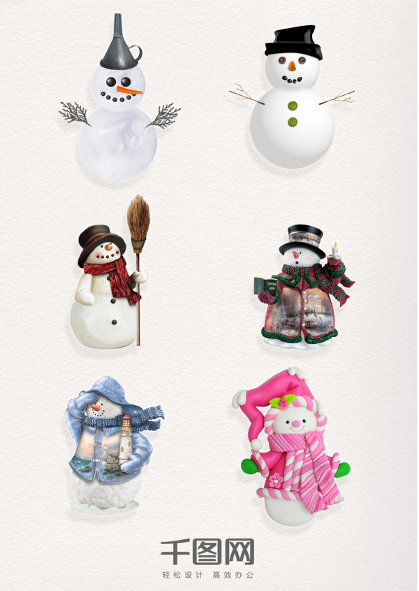 立冬雪人装饰图案集合