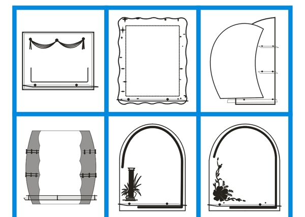 镜子模板图片