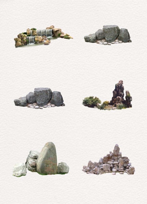 一堆奇形怪状石头