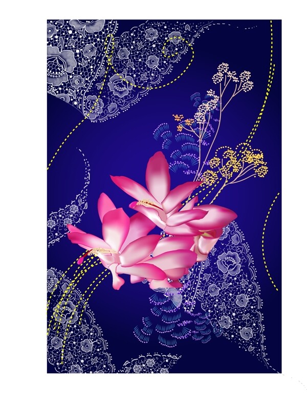 一个独特的中国古典花纹背景矢量素材