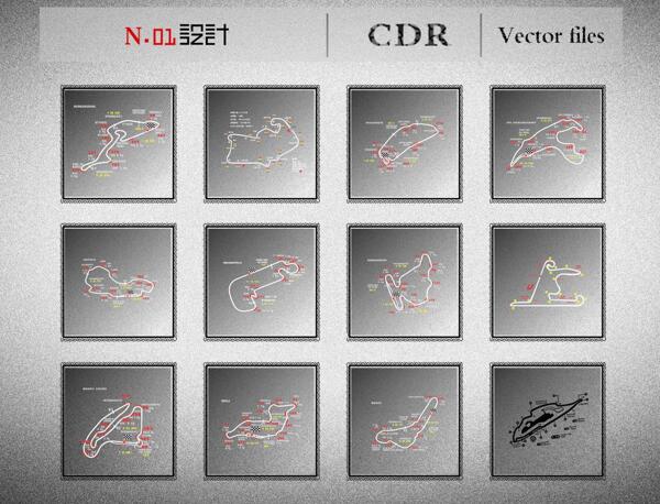 F1车贴赛道图