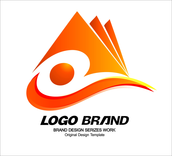 矢量现代红黄传媒公司标志LOGO设计
