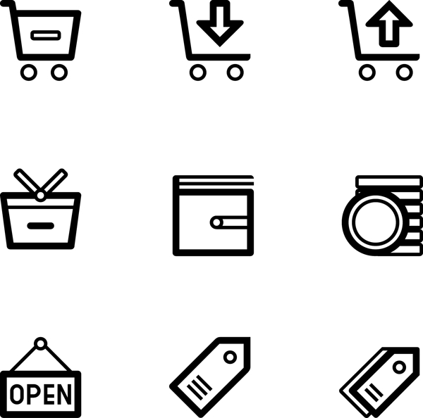 购物金融ICON图标标志图片