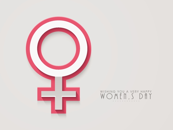 三八妇女节贺卡或海报的背景象征着女人的设计