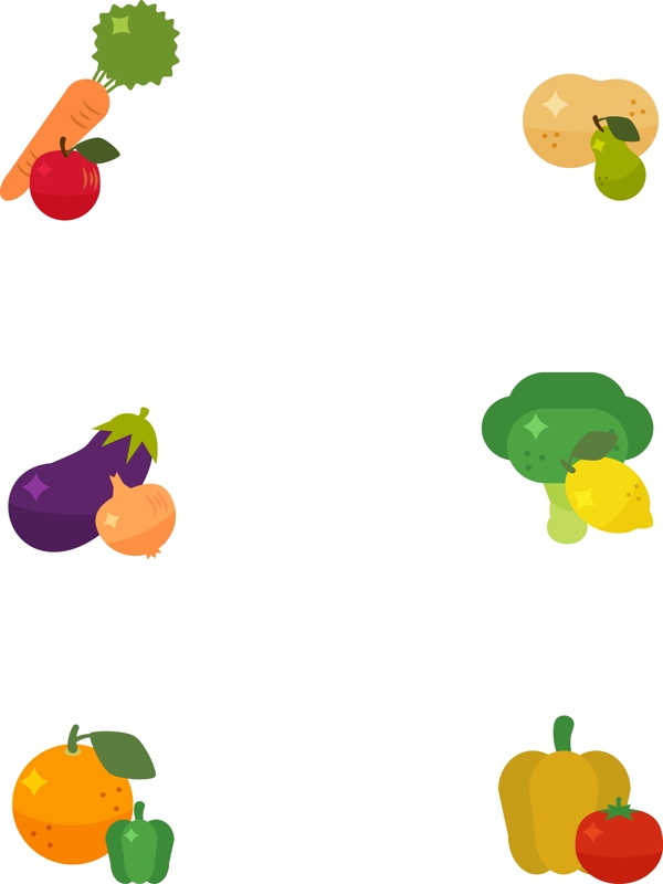 水果简约装饰元素图案
